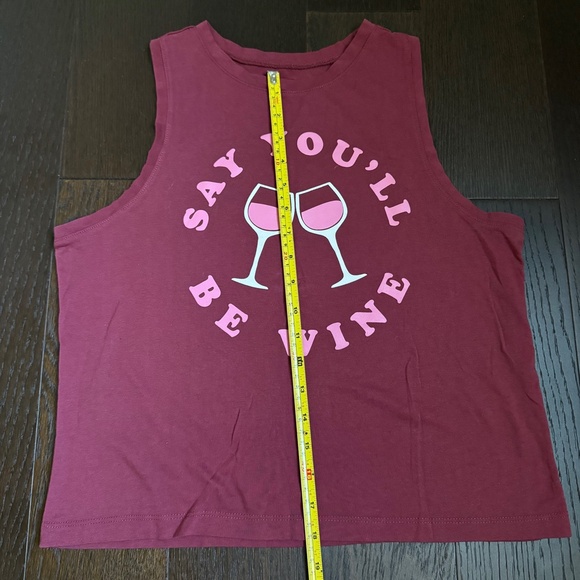 FIFTH SUN "Say You'll Be Wine" Crop Tank Top - Size M - Picture 6 of 8